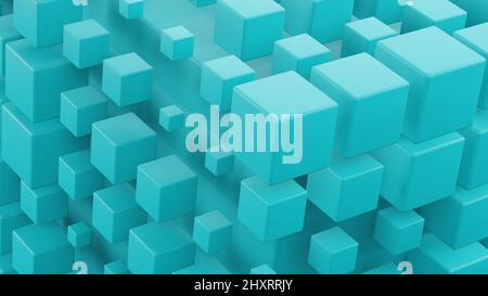 Abstract Satisfying Geometry Illustration For Advertising Many Cubes On A Grey Background 3d Render Stock Photo Alamy