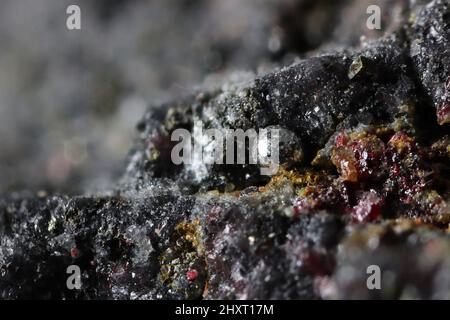 native mercury and cinnabar from El Entredicho Mine, Spain