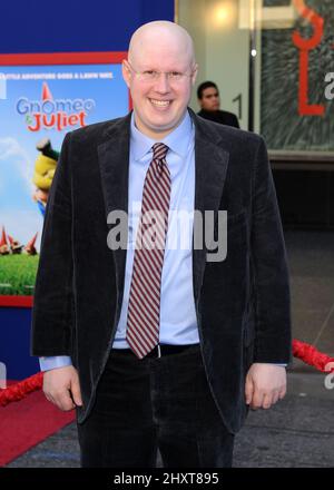 Matt Lucas at the 'Gnomeo and Juliet' World Premiere, held at the El Capitan Theatre, Hollywood. Stock Photo