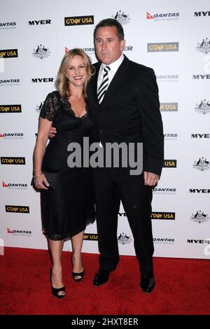 Anthony LaPaglia and Gia Carides 2011 G'Day USA Los Angeles Black Tie Gala Honoring Barry Gibb, Roy Emerson and Abbie Cornish at the Hollywood Palladium, Hollywood. Stock Photo