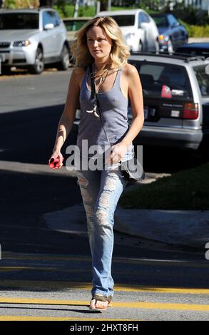 Malin Akerman is seen out and about in Los Angeles, California Stock Photo