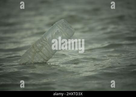 Plastic bottles are being used in fishing nets Stock Photo