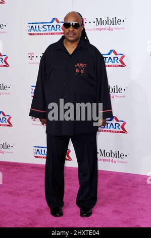 Stevie Wonder at the 2011 T-Mobile NBA All-Star Game, held at LA Live, Los Angeles. Stock Photo