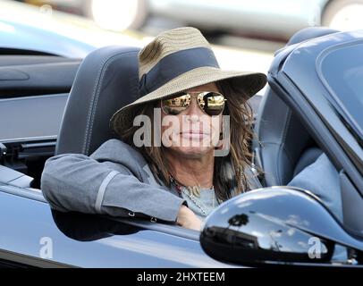 Steven Tyler is seen out shopping in Los Angeles, USA. Stock Photo