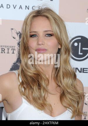Jennifer Lawrence at the 26th Film Independent Spirit Awards in Santa Monica, California on February 26, 2011. Stock Photo