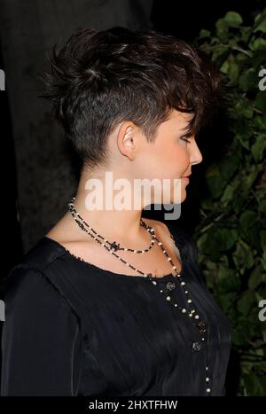 Ginnifer Goodwin arrives at the Chanel and Charles Finch Pre-Oscar Dinner at Madeo Restaurant in Los Angeles, California, USA on February 26, 2011. Stock Photo