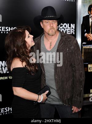 Trace Adkins and wife Rhonda. The Lincoln Lawyer premiere held at the ...