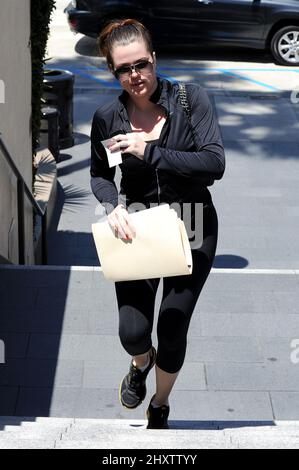 Khloe Kardashian is seen out and about in Los Angeles California Stock Photo