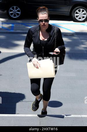 Khloe Kardashian is seen out and about in Los Angeles California Stock Photo