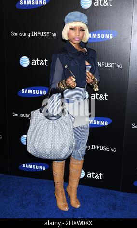 Nicki Minaj at the Samsung Infuse 4G for AT&T Launch Event Featuring Nicki Minaj held at Milk Studios in Hollywood, CA. Stock Photo