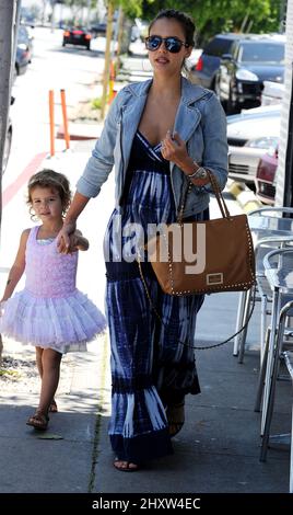 Jessica Alba and daughter Honor Marie Warren are seen out and about in
