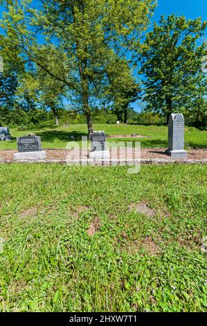 Peter Saar Cemetery in the Panther Lake area of Kent, Washington. Stock Photo