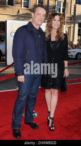 Tom Hanks and Rita Wilson at the 'Larry Crowne' World Premiere held at Grauman's Chinese Theatre in Hollywood. Stock Photo