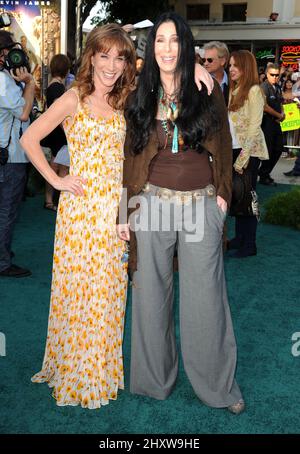 Kathy Griffin and Cher at the 'Zookeeper' Premiere held at the Regency Village Theatre in Los Angeles. Stock Photo