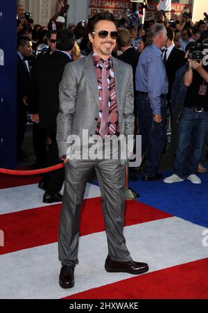 Robert Downey Jr. attending the Premiere of 'Captain America: The First Avenger' at the El Capitan Theatre in Hollywood, Los Angeles, California. Stock Photo