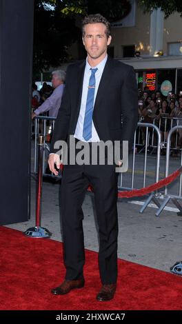 Ryan Reynolds during 'The Change-Up' World Premiere held at the Village Theatre, California Stock Photo