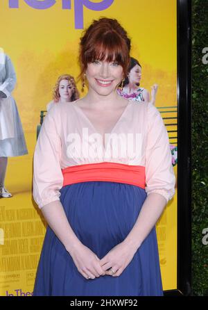 Bryce Dallas Howard at 'The Help' World Premiere at the Samuel Goldwyn Theater on August 9, 2011 in Beverly Hills, California. Stock Photo