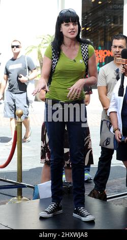 Pauley Perrette is seen out and about in Los Angeles, California Stock Photo