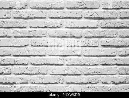 White brick wall texture for background. Decorative brickwork background. Stock Photo