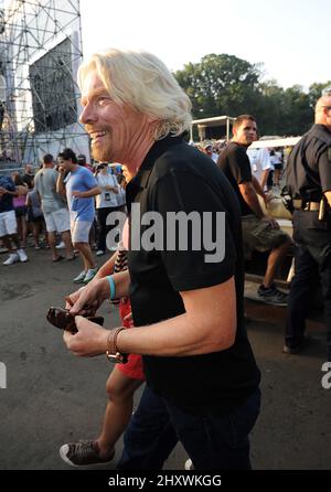 Richard Branson at The 2011 Virgin Music Festival Freefest that took place at Merriweather Post Pavilion in Columbia, Md. Stock Photo