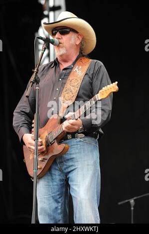 Ray Benson of Asleep at the Wheel performs live during the 10th Annual Austin City Limits Music Festival that is taking place at Zilker Park in Texas, USA. Stock Photo