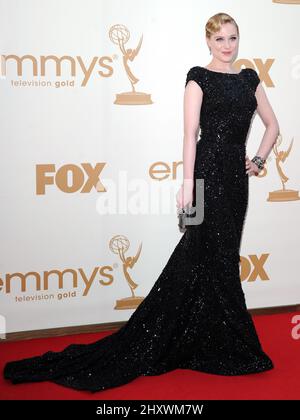 Evan Rachel Wood attends the 63rd Annual Primetime Emmy Awards held at Nokia Theatre L.A. in Los Angeles, California, USA. Stock Photo