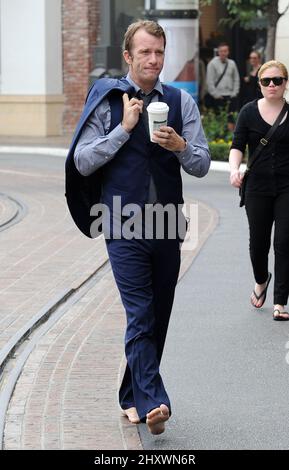 Thomas Jane is seen out and about in Los Angeles, California Stock Photo