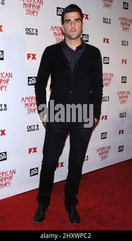 Zachary Quinto attending FX's 'American Horror Story' premiere screening held at the ArcLight Cinerama Dome in Los Angeles, USA. Stock Photo