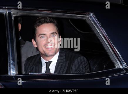 Matt Bomer attending the 'In Time' premiere held at the Regency Village Theatre in Los Angeles, USA. Stock Photo