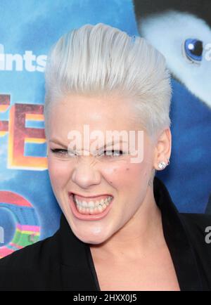 Alecia Moore, Pink during the 'Happy Feet 2' World Premiere at Grauman