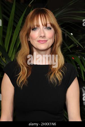 Judy Greer attending 'The Descendants' Premiere held at the Samuel Goldwyn Theater in Los Angeles, USA. Stock Photo