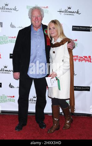 John Marshall and Joan Van Ark attending the 80th anniversary Hollywood Christmas Parade benefiting Marine Toys for Tots on Hollywood Boulevard in Los Angeles, USA. Stock Photo