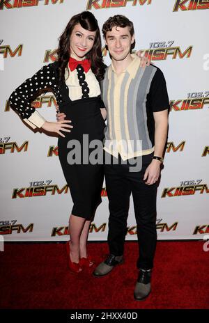 Karmin during the 2011 KIIS FM Jingle Ball held at the Nokia Theatre, California Stock Photo