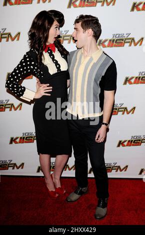 Karmin during the 2011 KIIS FM Jingle Ball held at the Nokia Theatre, California Stock Photo