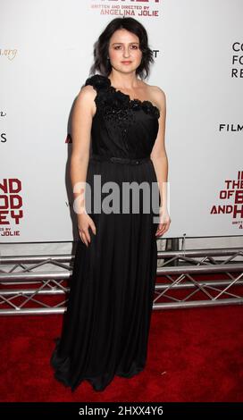 Vanesa Glodjo during the premiere of 'In the Land of Blood and Honey' at The School of Visual Arts Theater in New York City. Stock Photo