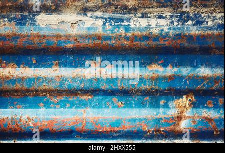 Dirty rusty metal wall, background or texture. Stock Photo