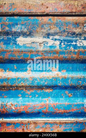 Dirty rusty metal wall, background or texture. Stock Photo