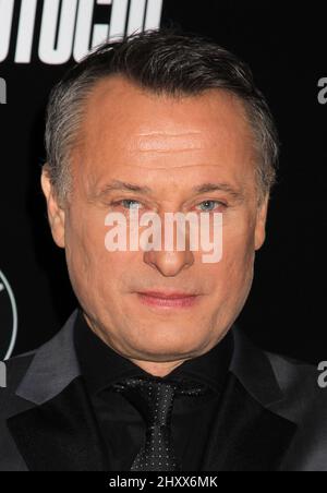 Michael Nyqvist attends the 'Mission: Impossible - Ghost Protocol' premiere at the Ziegfeld Theatre in New York City. Stock Photo