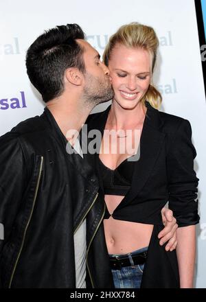 Adam Levine and girlfriend Anne Vyalitsyna attending the NBC Universal