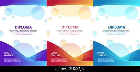 Abstract Diploma flyer template Stock Vector