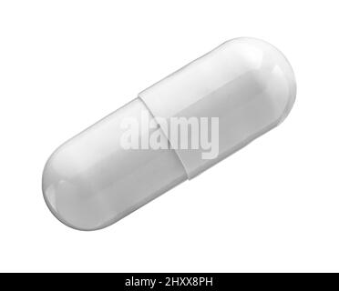 white red pill medical drug medication Stock Photo