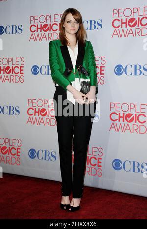 Emma Stone 2012 People's Choice Awards held at the Nokia Theatre