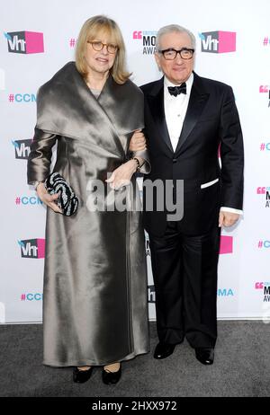 Martin Scorsese and wife Helen Morris arriving at the 2012 Critics' Choice Movie held at the Hollywood Palladium in Los Angeles, USA. Stock Photo