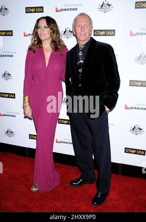 Linda Kozlowski and Paul Hogan at the 9th Annual G'Day USA Los Angeles Black Tie Gala held at Hollywood & Highland, Los Angeles Stock Photo