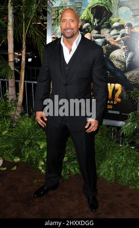 Dwayne Johnson at the 'Journey 2: The Mysterious Island' Los Angeles Premiere at Grauman's Chinese Theatre in Hollywood, California on February 2, 2012. Stock Photo