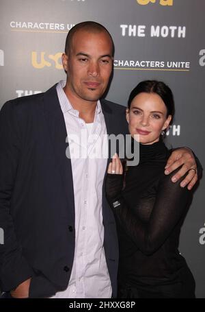 Coby Bell & Gabrielle Anwar during USA Network and Moth Present 'A More Perfect Union: Stories of Prejudice and Power' event, California Stock Photo