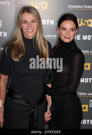Catherine Oxenberg & Gabrielle Anwar during USA Network and Moth Present 'A More Perfect Union: Stories of Prejudice and Power' event, California Stock Photo