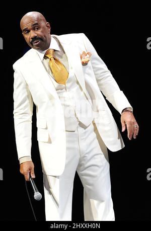 Steve Harvey during the 2012 Grand Finale tour at the Durham Performing