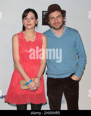 Elaine Cassidy and Stephen Lord during the Oscar Wilde Pre Academy Awards Event held at Bad Robot Studio in Santa Monica, California. Stock Photo