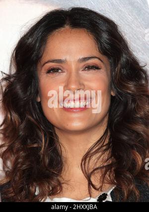 Salma Hayek teams up with national milk moustache 'Got Milk?' campaign to launch The Breakfast Project held at L'Ermitage Beverly Hills Hotel in Los Angeles, USA. Stock Photo